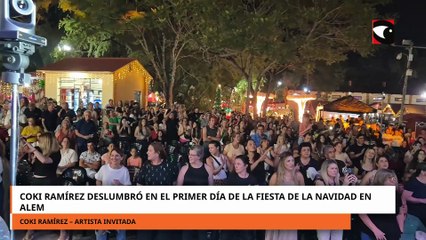 La artista cordobesa Coki Ramírez deslumbró en el primer día de la Fiesta de la Navidad en Alem