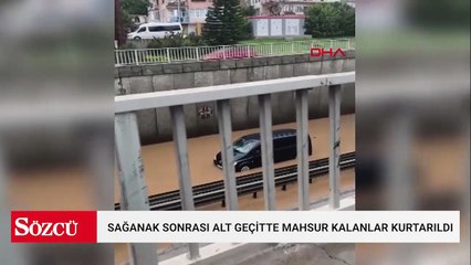 Alanya'da sağanak sonrası alt geçitte mahsur kalan 8 kişi kurtarıldı