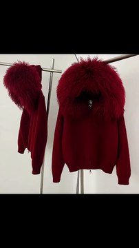 Top On Sale Product Recommendations! Coat Women Cardigan Natural Fox Fur Coat Women Real Mongolian Fur Knitwear Female Spring Autumn Hooded Knitted Fur Jacket