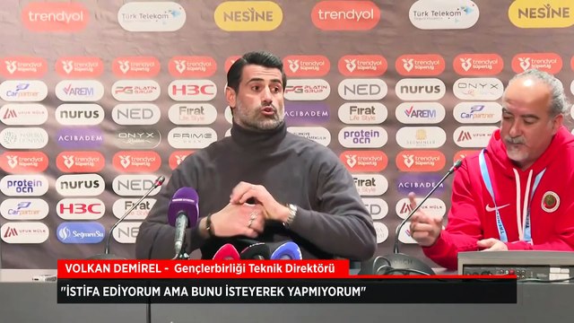 Gençlerbirliği Teknik Direktörü Volkan Demirel, görevinden istifa etti.