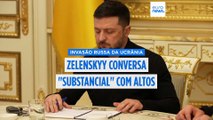 Zelenskyy congratula-se com telefonema 