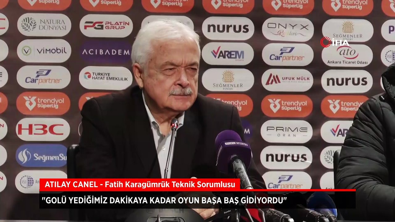 Atılay Canel: Golü yediğimiz dakikaya kadar oyun başa baş gidiyordu
