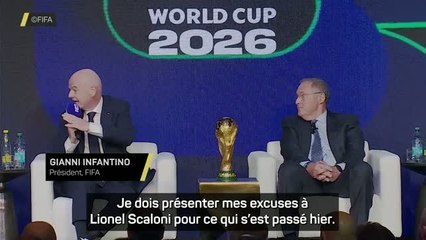 FIFA - Gianni Infantino présente ses excuses à Lionel Scaloni
