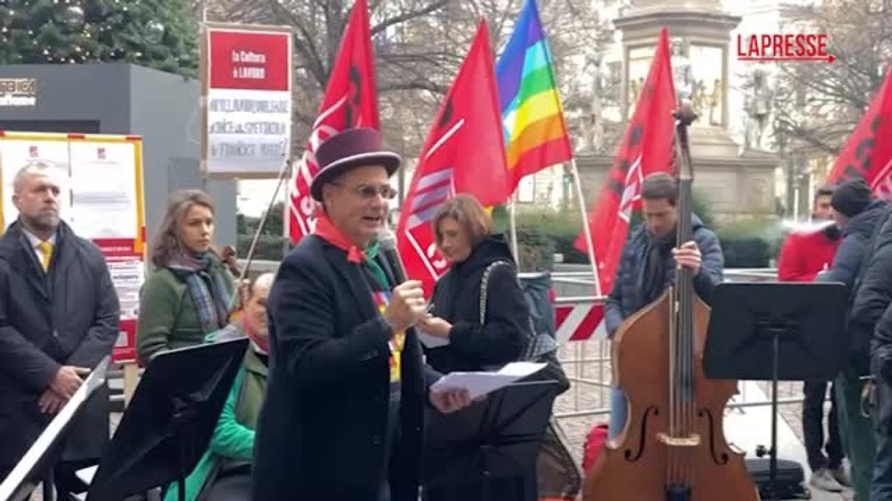 Prima della Scala, il presidio dei lavoratori dello spettacolo
