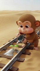 A Monkey Saved the Guava tree from Drying Out by Water it 😭 #ai #save #water #Trending