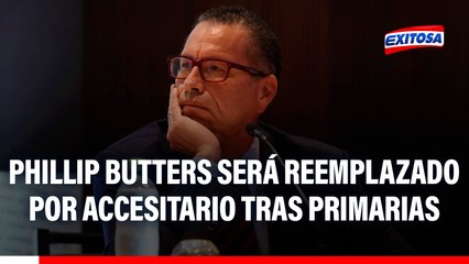 Phillip Butters será reemplazado por accesitario tras resultados de primarias, señala vocero ONPE