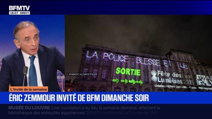 Messages anti-police à Lyon: pour Éric Zemmour, président du parti Reconquête !, "c'est de la racaille"