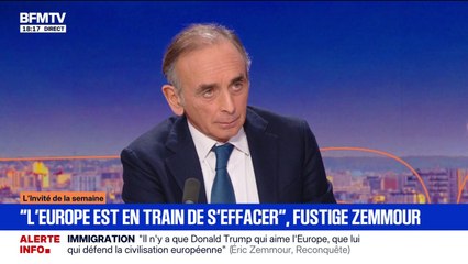 Pour Éric Zemmour, président du parti Reconquête!, il ne faut "pas fusionner tout le monde" à droite
