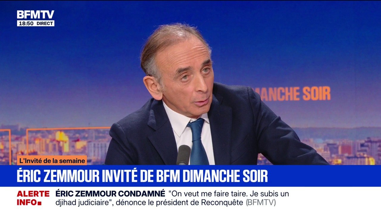 Éric Zemmour, président du parti Reconquête!, déclare "être pour l'interdiction du voile partout dans l'espace public à tous âges"
