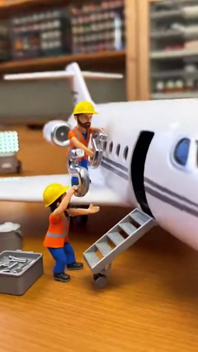 Tiny Workers Repairing a Mini Private Jet | Satisfying Mini Fix ✈️✨