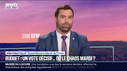 Absence de budget 2026 ?: "Il faut arrêter de faire peur", estime Julien Odoul, député (RN)