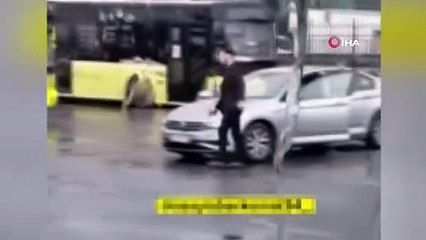 Şişli’de İETT durağında gündüz vakti havaya ateş açan şüpheli yakalandı