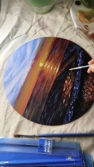 Sunset beach  acrylics painting , easy painting tutorials, painting ideas
