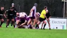George Hillson's brilliant interception try for Launceston against Exmouth. Video courtesy of Tallan Heartford.