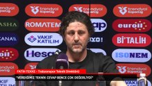Trabzonspor Teknik Direktörü Fatih Tekke: Çok değerli bir 3 puan