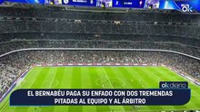 El Bernabéu paga su enfado con dos tremendas pitadas al equipo y al árbitro