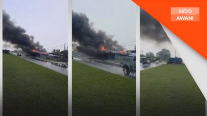 Lapan kenderaan, sebuah rumah dijilat api selepas bengkel cat kereta terbakar