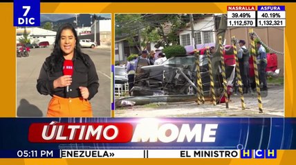 Accidente vial deja una persona muerta en col. Los Robles