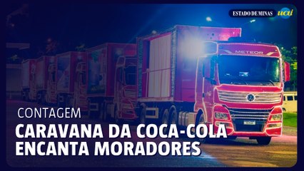 Caravana da Coca-cola encanta moradores de Contagem, MG