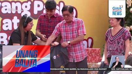 Pamimigay ng mga regalo sa mga bata, pinangunahan ni PBBM | Unang Balita