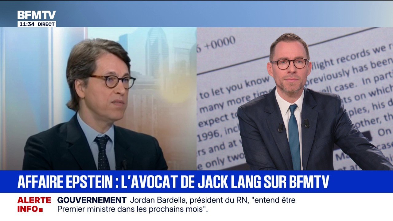 Affaire Epstein: Jack Lang "trouve très injuste la présentation des faits" qui lui sont reprochés, rapporte son avocat
