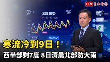 寒流冷到下週一！西半部剩7度 週日清晨北部防大雨