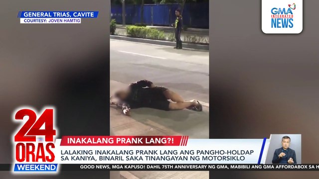 Lalaking inakalang prank lang ang pangho-holdap sa kaniya, binaril saka tinangayan ng motorsiklo sa Cavite | 24 Oras Weekendnd