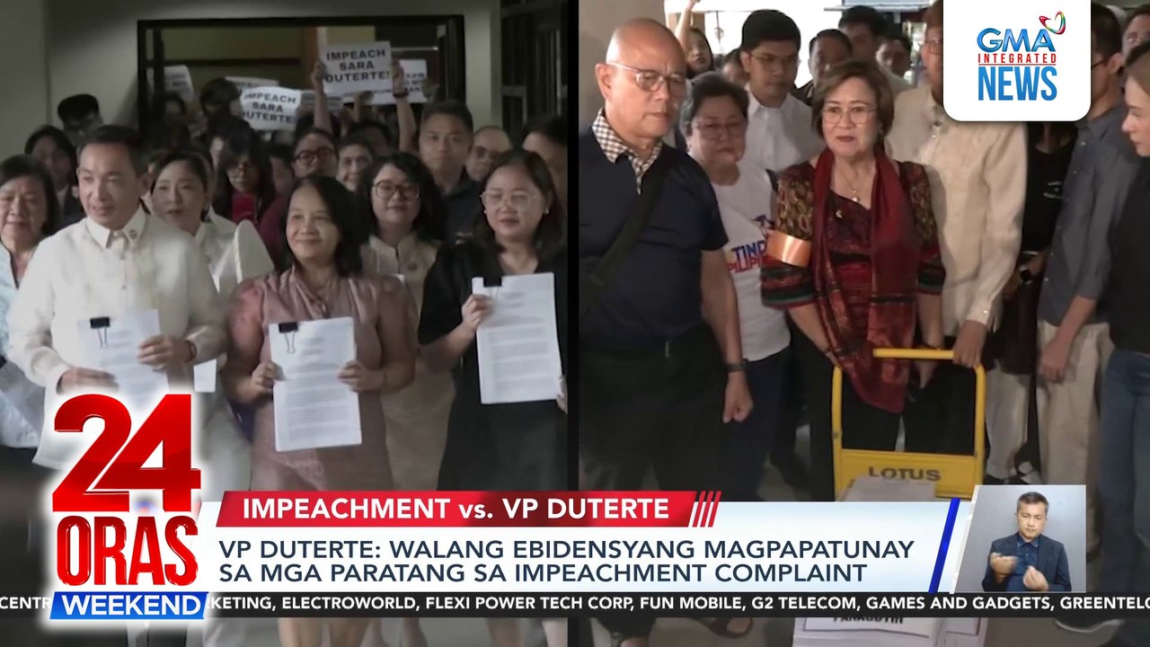 Akbayan-endorsed impeachment rap 'politically-motivated,' lacks proof–VP Duterte | 24 Oras Weekend
