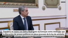 Zapatero se reúne con Delcy Rodríguez en Caracas