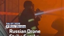 Russian Drone Strike Sparks Warehouse Blaze