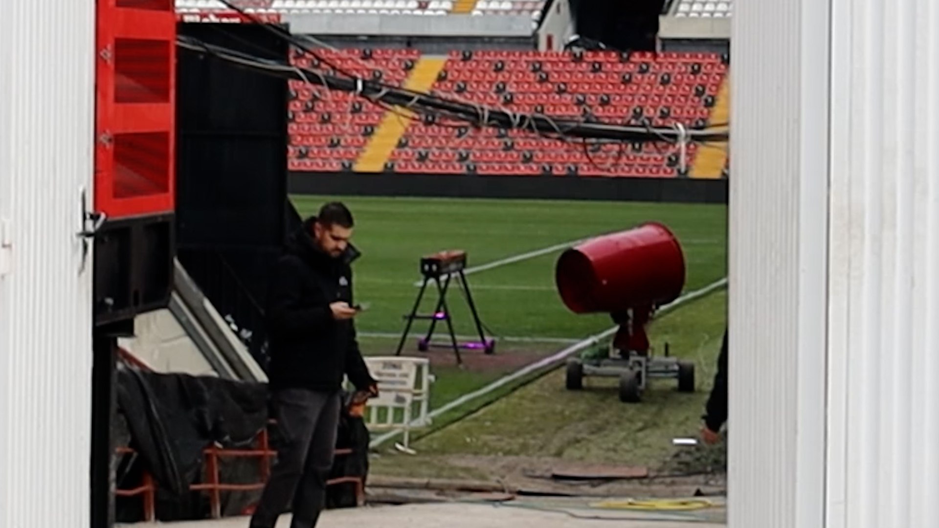 "El césped está perfecto"<br>