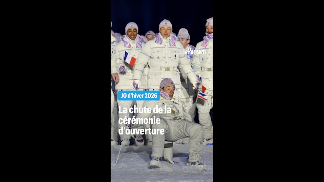 JO de Milan : la chute (volontaire ?) de Jules Lapierre à la cérémonie d'ouverture