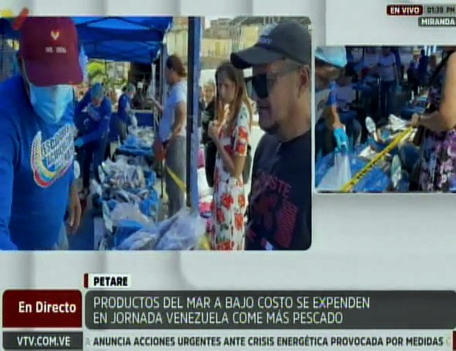 Ciudadanos disfrutan de la feria "Venezuela Come Más Pescado" con precios accesibles en Petare