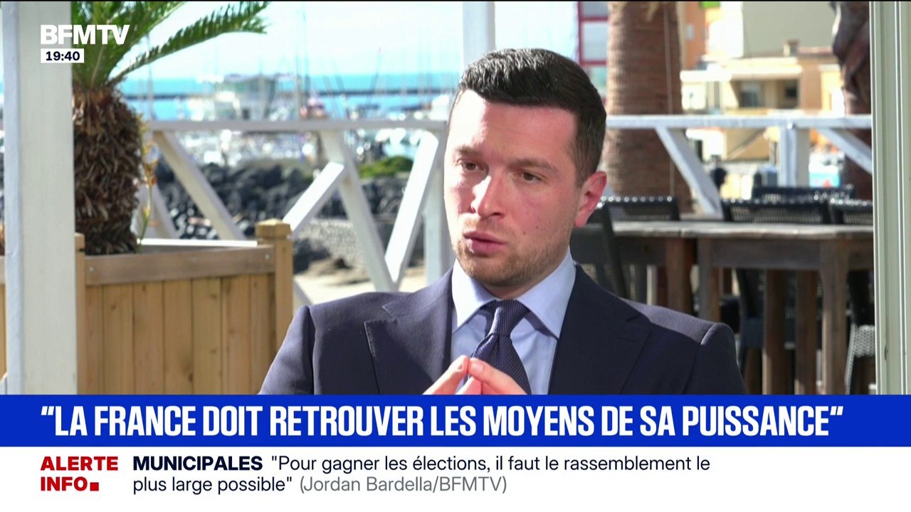 Jordan Bardella estime que "le langage qu'il faut parler est celui du patriotisme"
