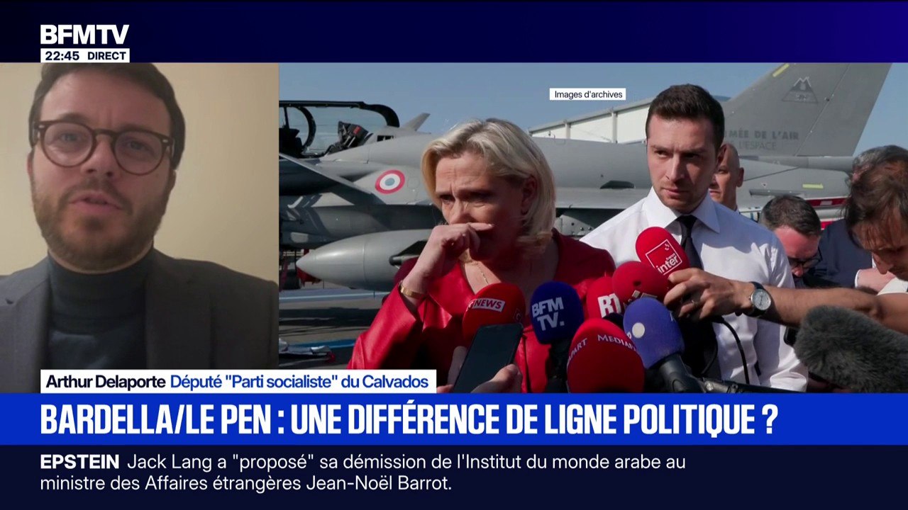 "Le PS et LR, les béquilles d'Emmanuel Macron" selon Jordan Bardella (RN): pour Arthur Delaporte, député (PS), "le Parti socialiste a obtenu des choses sur le budget"