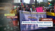 Protesta en México exige liberación del pdte. Nicolás Maduro y su esposa Cilia Flores