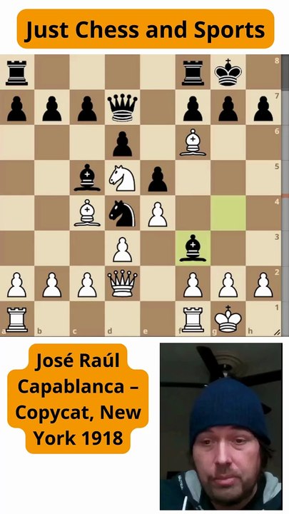 Capablanca vence a Copycat con un jaque mate de Dama (1918)