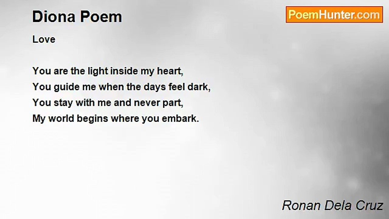 Ronan Dela Cruz - Diona Poem