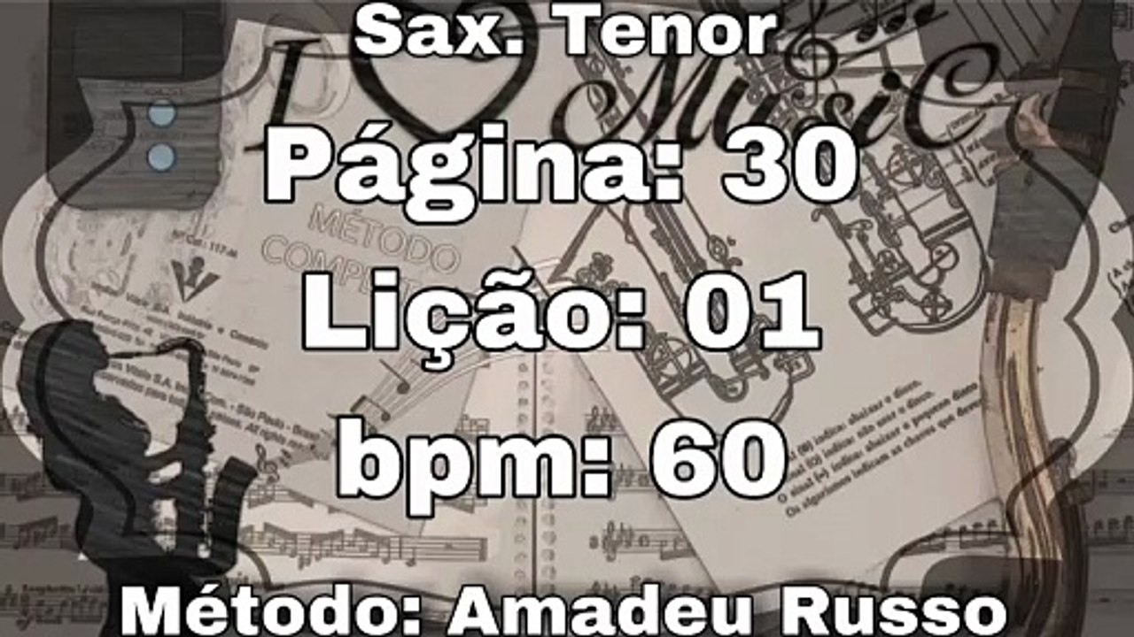 Página: 30 lição: 01 - Sax. Tenor [60 bpm]