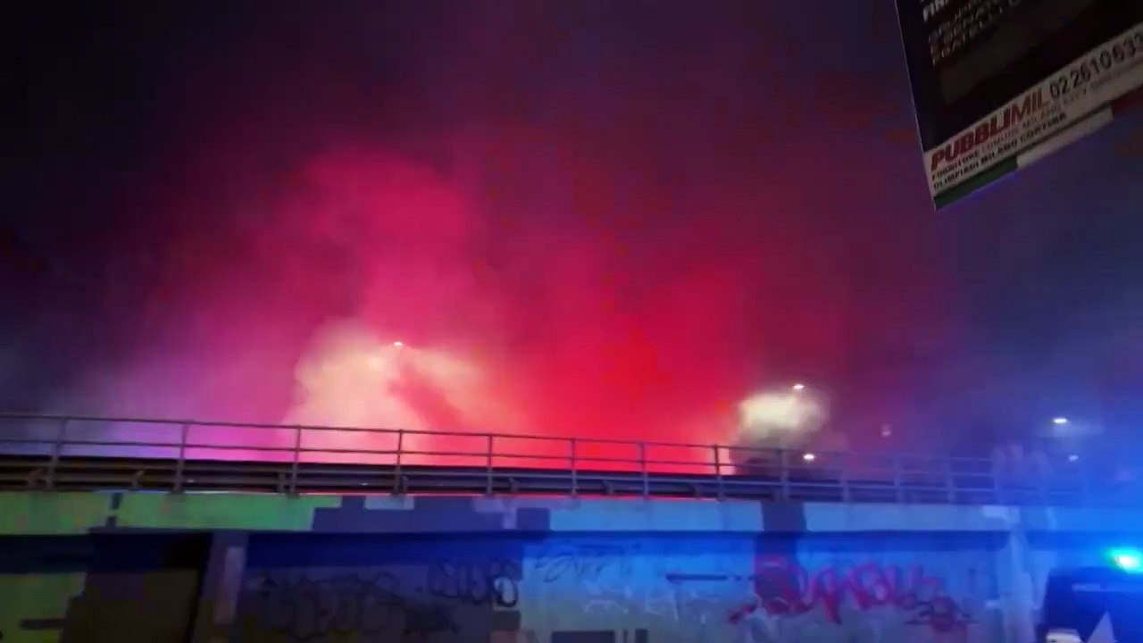Sparks fly as Milan police push back against protesters