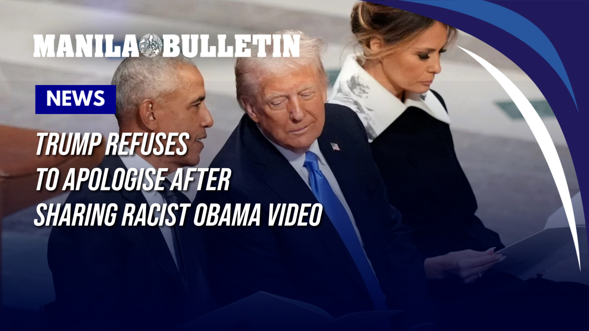 Trump refuses to apologise after sharing racist Obama video
