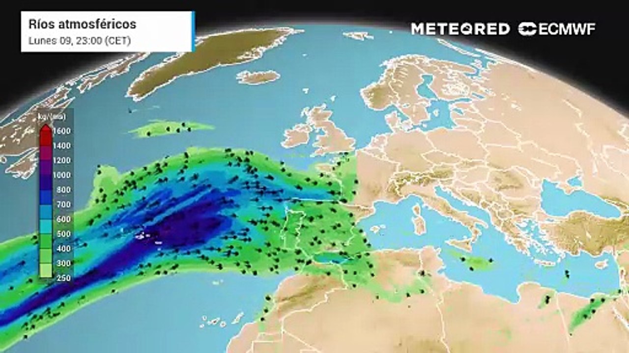Un nuevo río atmosférico está a punto de alcanzar la península