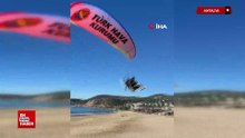 Antalya'da 2,5 ay önce sahilde bulunan ceset ihbarı yamaç paraşütü pilotu kamerasında görüntünlendi