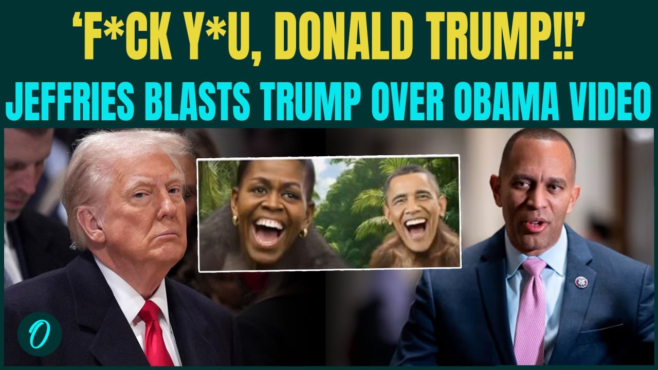 ‘F**K Donald Trump’: Democrat Hakeem Jeffries BURSTS at Trump Over AI Obama Video’; Defends Ex-Prez