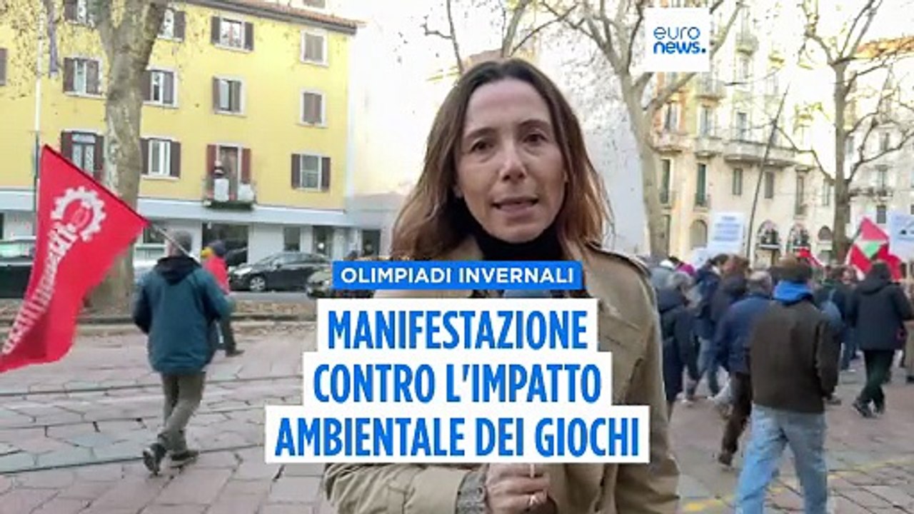 Olimpiadi invernali: protesta a Milano contro l'impatto ambientale dei Giochi
