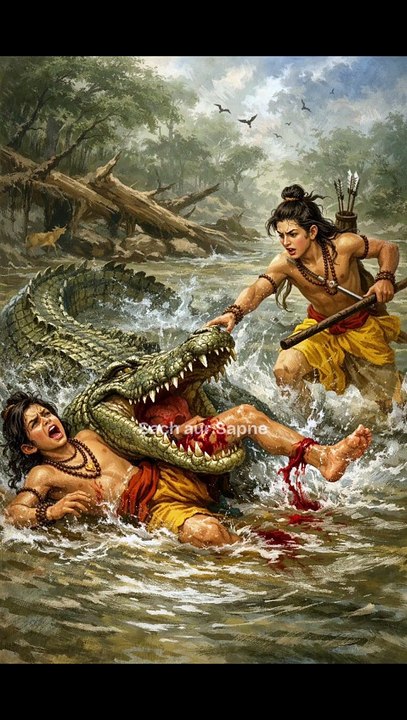 सीता माता के सामने आया मृत्यु का दृश्य 😨 | लव-कुश और भयानक मगरमच्छ #ram #sitaram #ramayan