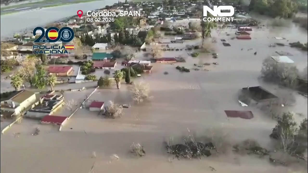 Nach Unwetter: Luftaufnahmen zeigen massive Überschwemmungen in Andalusien