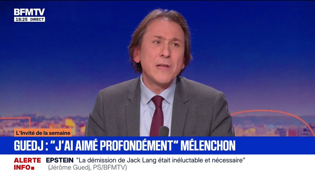 Jérôme Guedj, député PS et candidat à l'élection présidentielle, "refuse l'essentialisation" de Jean-Luc Mélenchon