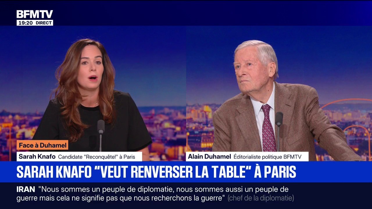 Élections municipales: "Je veux renverser la table", déclare Sarah Knafo, candidate "Reconquête!" à Paris