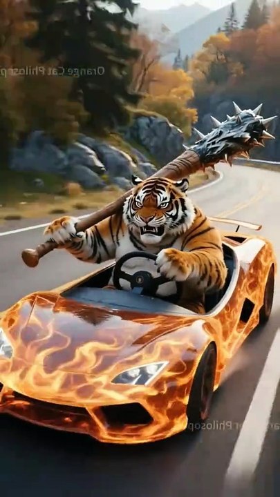 Cute Laughing Kid Meets a Friendly Tiger | AI Kids